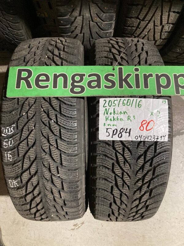 K 205/60R16 Nokian HKPL R3 kitka 7mm 5P84