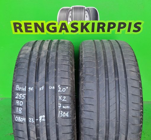 255/40R18 Bridgestone kesä 7mm / 5P43
