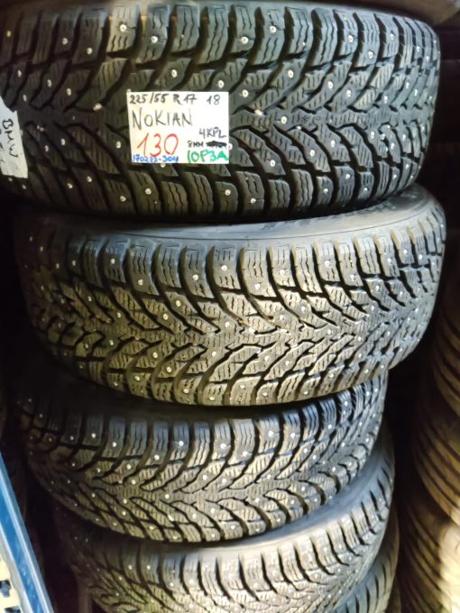 K 225/55R17 Nokian nasta 8mm DOT18 10P3A
