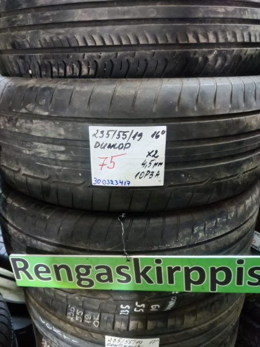 K 235/55R19 Dunlop kesä 4,5mm 10P3A