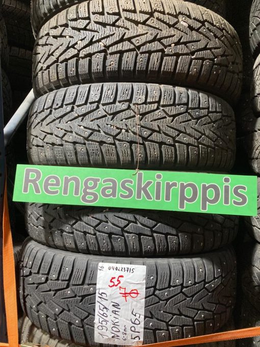 K 195/65R15 Nokian nasta 6-8mm DOT16 5P65