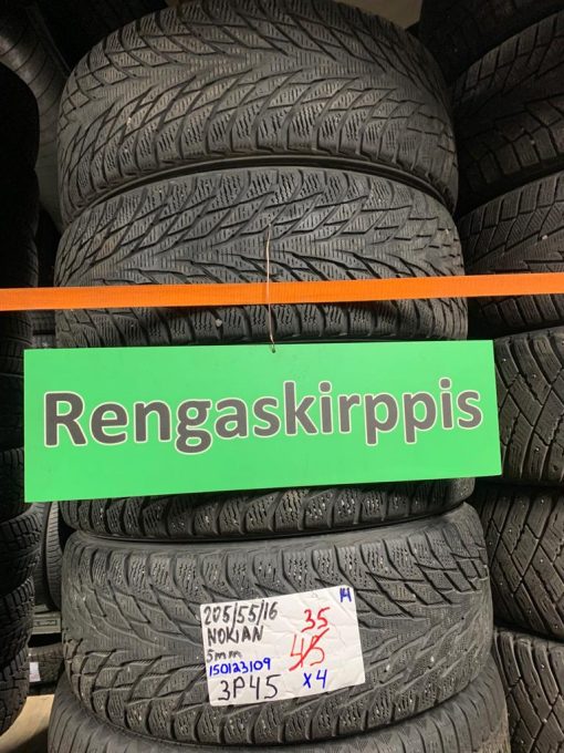 K 205/55R16 Nokian kitka 5mm 3P45