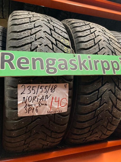 235/55R18 Nokian nasta 7-8mm / 3P16