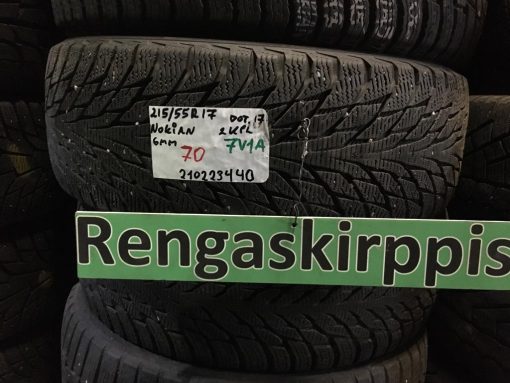 215/55R17 Nokian kitka 6mm / 7V1A