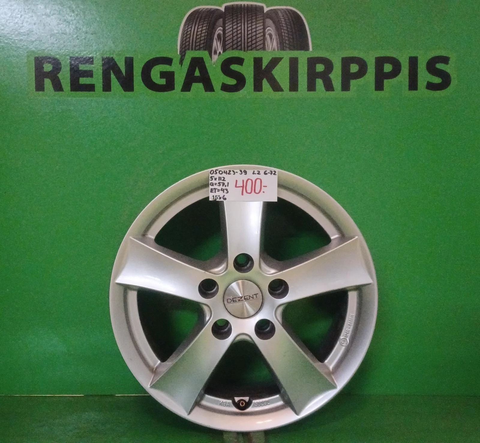 15" 5x112 ET43 KR57,1 L6" / L2 6-72
