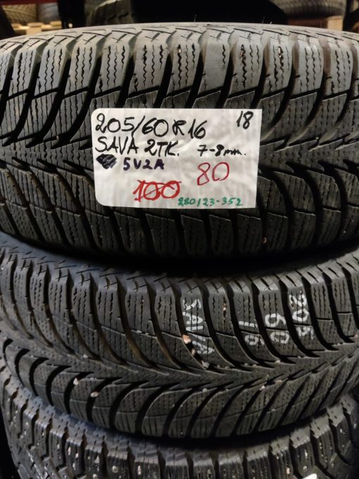 K 205/60R16 Sava kitka 7-8mm / 5V2A