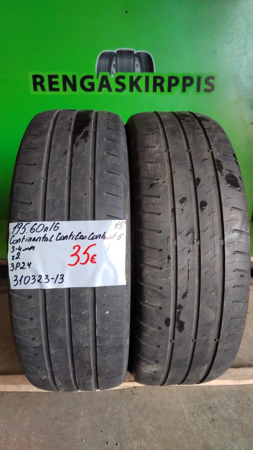 K 195/60R16 Continental ContiEcoContact 5 kesä 3-4mm 3P24