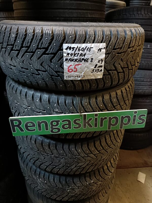 K 195/60R15 Nokian HKPL 8 nasta 8mm  3V3A