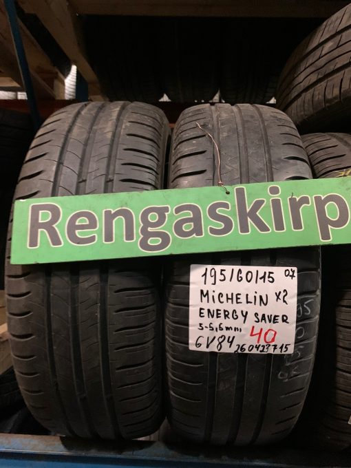 K 195/60R15 Michelin Energy Saver kesä 5-5,5mm 6V84