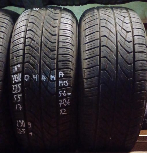 225/55R17 Yokohama kesä/M+S 5-6mm / 4P33