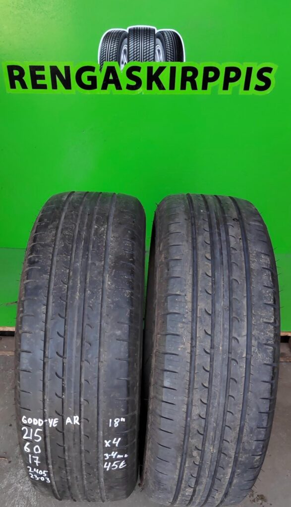 K 215/60R17 Goodyear kesä 3-4mm 5V15