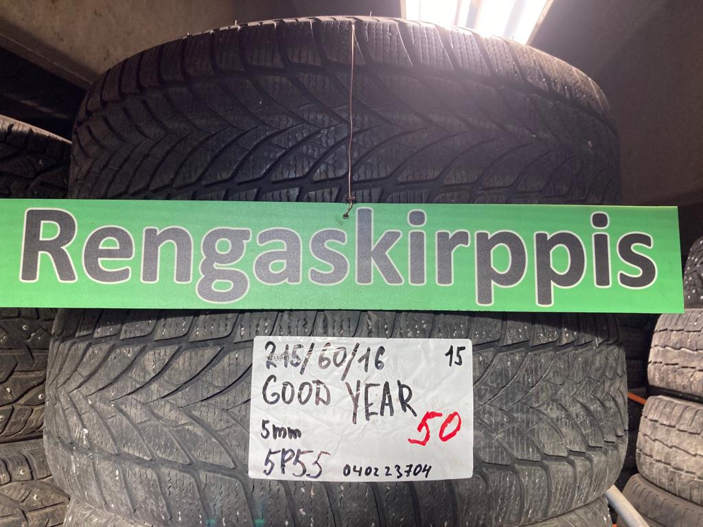 215/60R16 Goodyear UltraGrip Ice 2 kitka 5mm # / 5P8-2