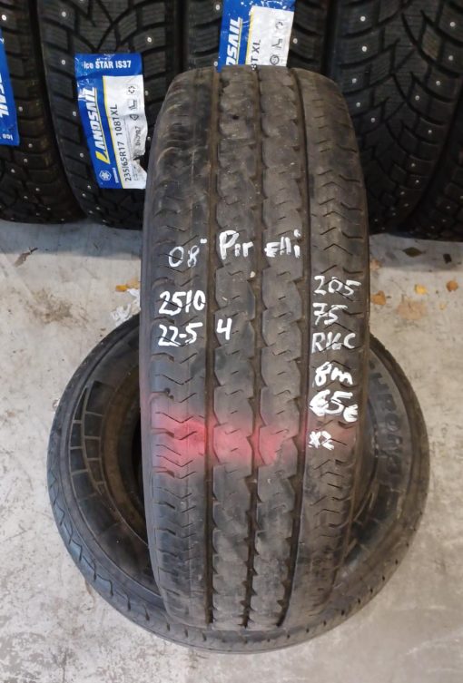 205/75R16C Pirelli kesä 8mm / K5