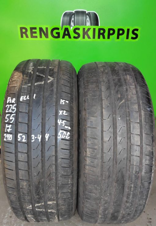K 225/55R17 Pirelli kesä 4-5mm 5V54