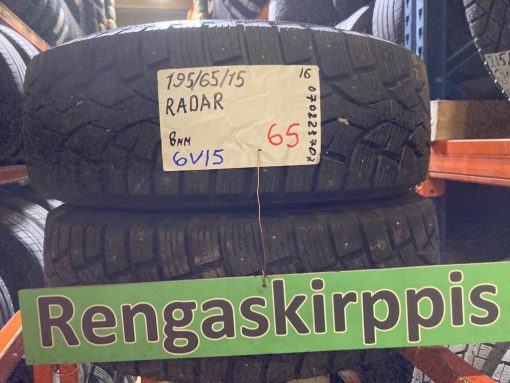 K 195/65R15 Radar nasta 8mm DOT16 6V15
