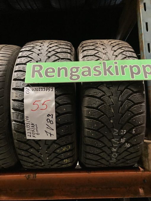 K 225/55R16 Nokian nasta 6mm DOT07 7V83