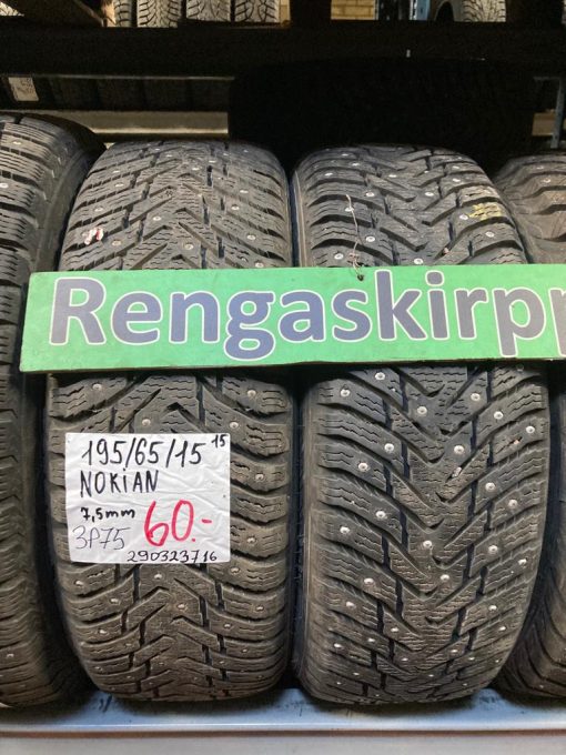 K 195/65R15 Nokian nasta 7,5mm 3P75