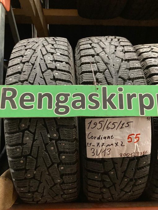 K 195/65R15 Cordiant nasta 7,1-7,7mm DOT18 3V13