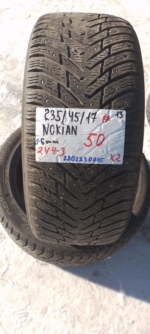 K 235/45R17 Nokian nasta 5-6mm Dot13 2V4-3