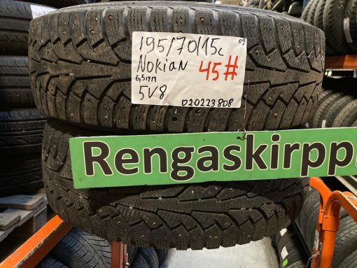 K 195/70R15c Nokian nasta 6,5mm DOT09 5V8 #
