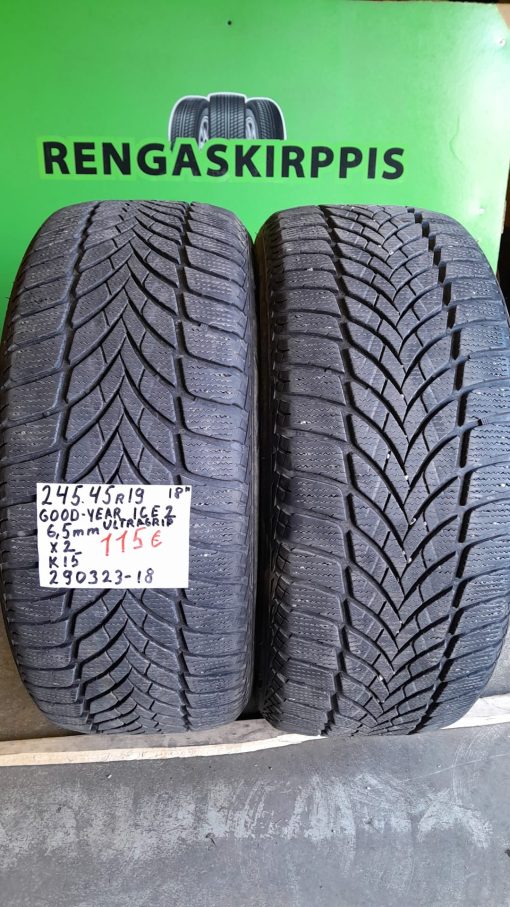 K 245/45R19 Goodyear Ultragrip Ice 2 kitka 6,5mm K15