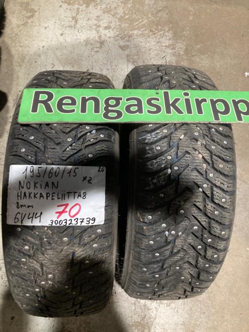 K 195/60R15 Nokian HKPL 8 nasta 8mm 6V44