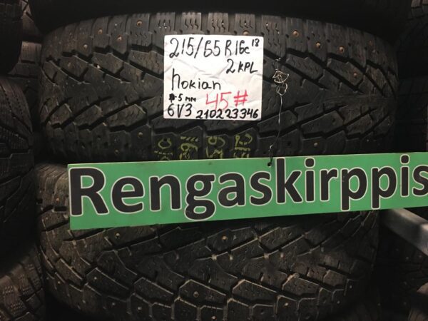 K 215/65R16c Nokian nasta 5mm DOT18 2P6-2 #