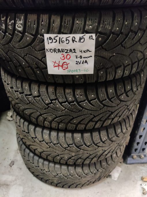 K 195/65R15 Noranza 2 nasta 7-8mm DOT12 3P2-3  MT