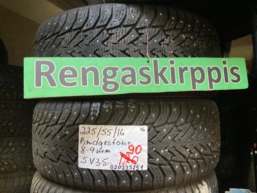 K 225/55R16 Bridgestone nasta 8-9mm DOT16 5V35