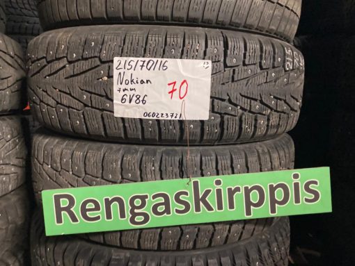 K 215/70R16 Nokian nasta 7mm DOT13 6V86