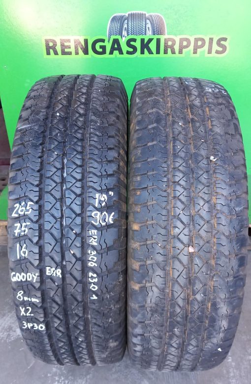 265/75R16 Goodyear kesä 8mm