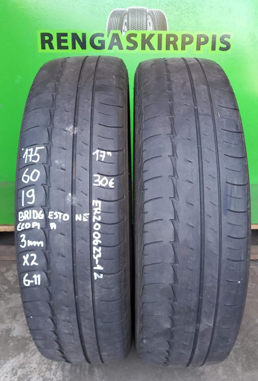 175/60R19 Bridgestone Ecopia kesä 3mm / 6-11