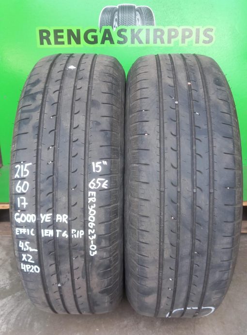 215/60R17 Goodyear EfficientGrip kesä 4,5mm / 4P43