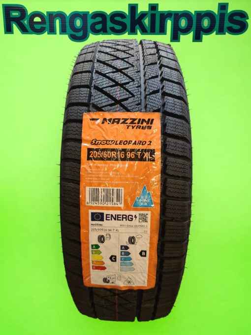 205/60R16 Mazzini Snowleopard 2  96T B,C  72dB/kitka