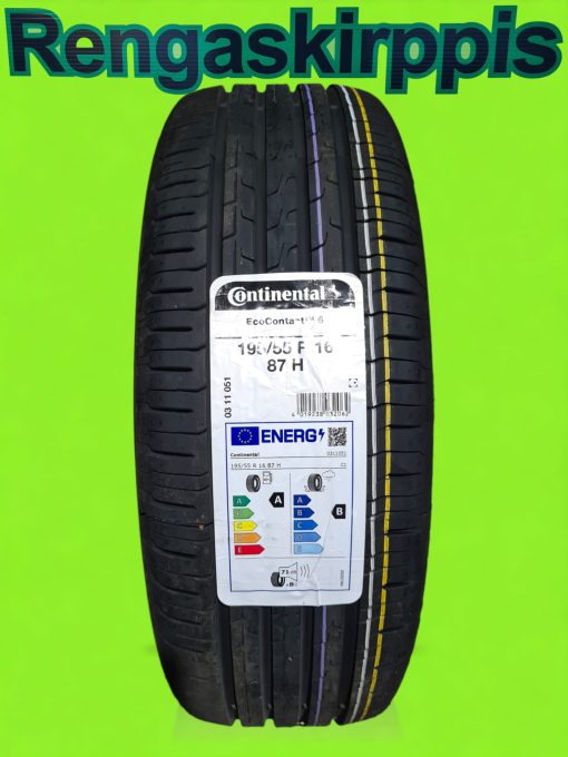 195/55R16 Continental EcoContact 6 87T A A 71dB / kesä