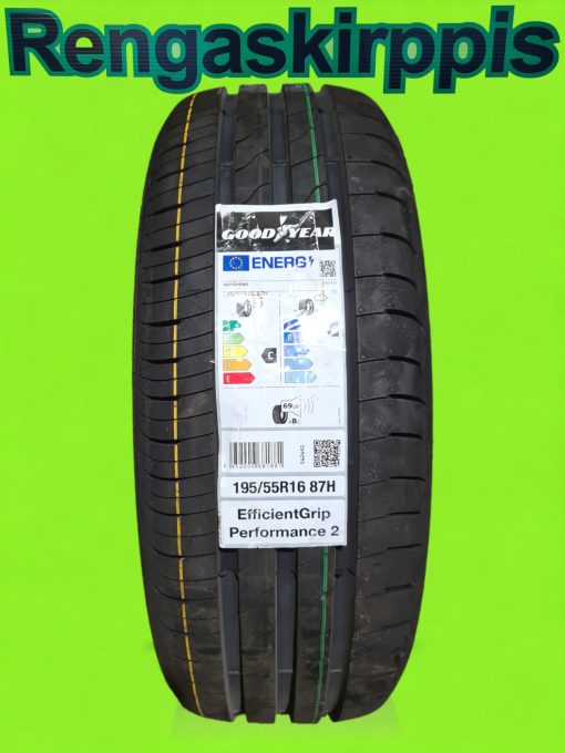 195/55R16 Goodyear EfficientGrip Perfomance 2  87H C,A 69dB/kesä