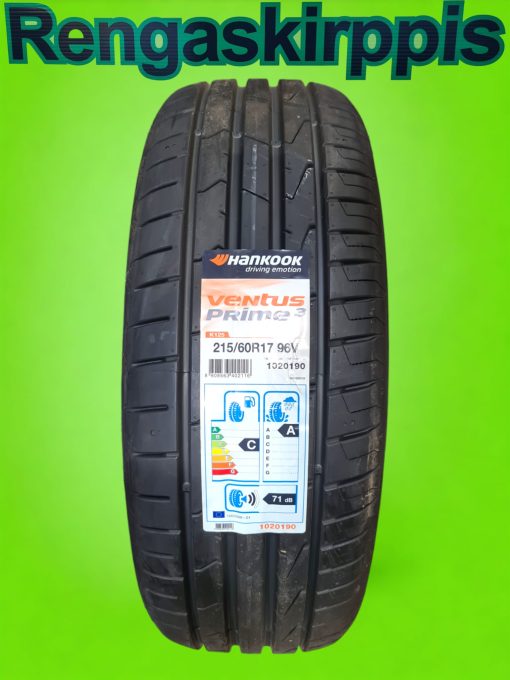 215/60R17 Hankook K125 Ventusprime3 96V C,A 71dB/kesä