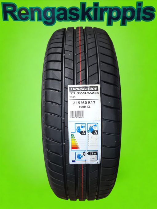 215/60R17 Bridgestone T005 100H XL A,A 72dB/kesä