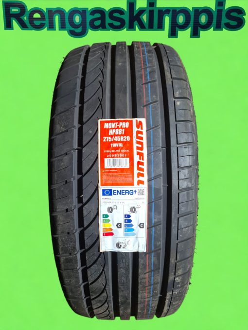 275/45R20 Sunfull HP-881 110V XL E,E 73dB/kesä