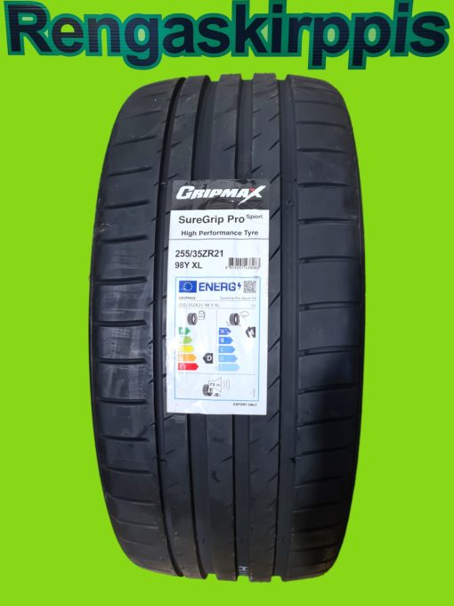 255/35R21 Gripmax SureGrip Pro Sport 98Y XL  C,B 71dB/kesä