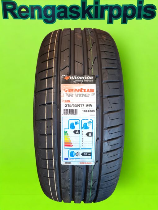 215/55R17 Hankook K2125 Ventusprime 3 94V A,B 69dB/kesä