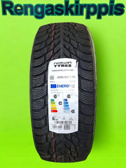 205/60R16 Nokian HKPL R3 96R XL B, F, 72dB / kitka