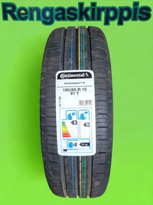 195/65R15 Continental EcoContact 6 91T  A, B 71dB / kesä
