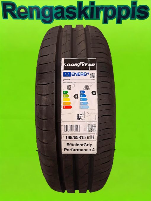 195/65R15 Goodyear EfficientGrip Performance 2 91H B A 68dB/ kesä
