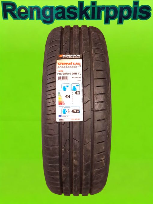 215/60R16 Hankook K125 Ventusprime3 99H XL C,A 72dB/kesä