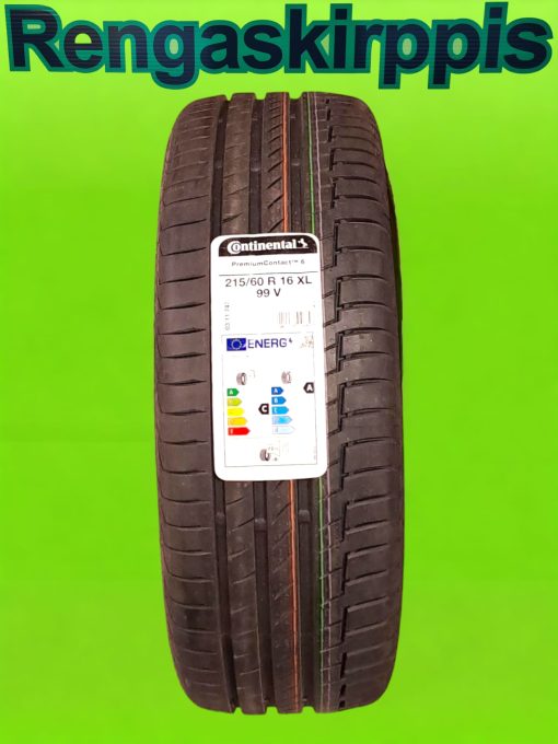 215/60R16 Continental PremiumContact 6 99V XL C,A 72dB/kesä