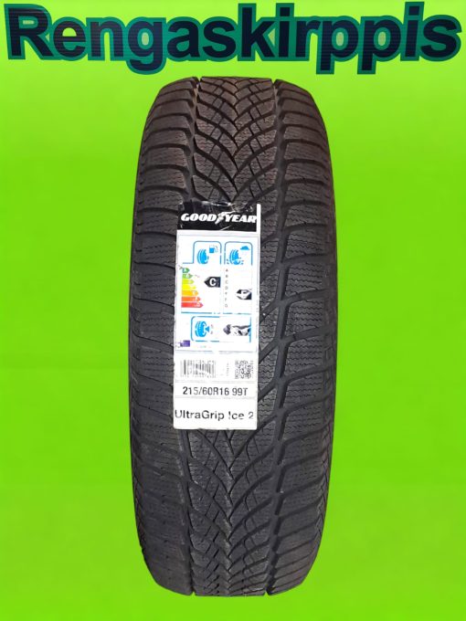 215/60R16 Goodyear UG Ice 2 99T XL C,E 66dB/kitka+