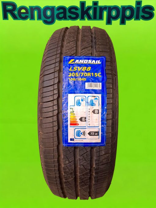 205/70R15C LANDSAIL LSV88 106/104S F=E W=B R=2 72dB/kesä