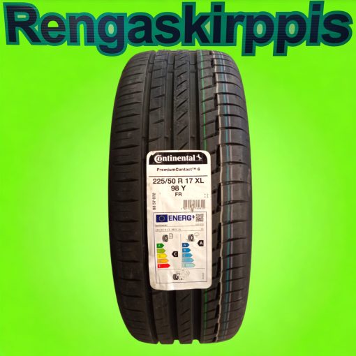 225/50R17 Continental PremiumContact 6 98Y C,A 72dB/kesä