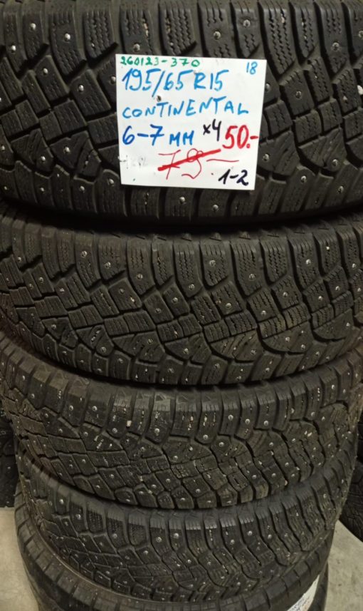 195/65R15 Continental nasta 6-7mm / 1-2